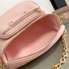 Bolsa de ombro de designer bolsa de couro genuíno de crossbody 17cm Lady Bumbag Delicate Knockoff Women Bag com Box YL242