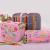 Strips kawaii Penaal voor rug naar school potloodkast Big 32 52 72 Slots Penbox Cute Potlood Case Large Girls Boys Cartridge Bag -briefpapier