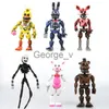 Minifig 56 Stück At Five Nights Security Breach Series PVC-Actionfiguren Bonnie Foxy FNAF Spielzeug Fazbear Bär Puppe Modell Spielzeug für Kinder Geschenke J230629