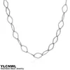 Kettingen Fashion Rvs Hals Ketting Voor Vrouwen Zilver Kleur Casual Sportief Rolo Chain Choker Femme Sieraden 16- 30 Inch