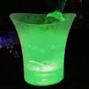 Ice Buckets And Coolers Champagne Beer Bucket 4 Color LED 5L Bars Night Party LED Light Up Waterproof Plastic LED Ice Bucket Bars Nightclubs 230628