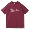 Herren T -Shirts Pere Fekte Harajuku Brief kreativer Druck T -Shirt Männer Sommer Baumwolle Kurzarm Väter Tag Kleidung 230629