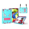 Custodie per Tablet PC per bambini per iPad Air 5 4 10,9 pollici 3 strati Cavalletto Protettivo Anti-shock Cover con supporto invisibile Spalla Starp Spider Pattern