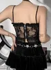 Party Dresses AltGoth Sexy Gothic Lace Camis Women Punk Harajuku Streetwear Backless Crop Tank Tops Y2k Emo Alt Mall Goth Indie Clothes Female x0629