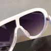 Białe ponadgabarytowe okulary przeciwsłoneczne Blue Gradient kobiety Summer Sunnies Gafas de Sol Sonnenbrille Uv400 Okulara z pudełkiem