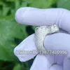 Vivian Cross Baguette Iced Out Diamond Ring Sterling Silver 925 VVS Moissanite Hip Hop Fine Jewelry Anelli