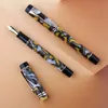 Pens Majohn M600s Resina marrone Penna stilografica acrilica Iridium Fine Nib 0,5 mm con convertitore Penna per inchiostro per la scrittura di ufficio Business