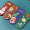 4Pcs/set Christmas Santa Claus Snowman Magnetic Bookmark Creative Stationery Bookmarks Page Flag School Office Supplies Gift