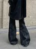 2023 Dark Mall Gothic Harajuku Streetwear Pantaloni svasati Grunge Punk Vita bassa Baggy Donna Jeans Y2k Techwear Moda Nero