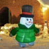 4/5/7m Air inflating toy Christmas Inflatables customized snowman holding gift box climbing santa claus with palm tree for Festival decoration-3