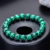 8mm malakitpärlor armelettelastisk malachite ädelstenarmband