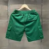 Shorts pour hommes été décontracté coréen de haute qualité vert sergé lettre brodée pantalons de sport vêtements de mode 230629