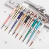 펜 20pcs/set kawaii crystal ball pen 셀 볼 컬러 소녀 스쿨 문구 사무용품을위한 대형 다이아몬드 볼 포인트 펜