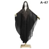 Casual Dresses Bead-Work Applique and Embroidery Muslim Robe 3/4 ärmar Dress Elegant Women's African Outfit Chiffon Hooded Dresse