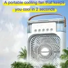 1PC Desktop Fan Fan, a także wentylator klimatyzatora chłodzącego wodę, Pięcio-dołkowe wentylator mini wentylator w sprayu USB, wentylator chłodzący