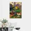 Riproduzioni di alta qualità dei dipinti di Paul Gauguin Mata Mua in Olden Times Handmade Canvas Art Contemporary Living Room Decor