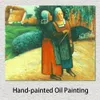 Две бретонские женщины в дороге Поль Гоген живопись пейзажи холст искусство ручная роспись маслом произведение искусства современный домашний декор