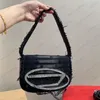 Designer Flap Jingle Bag Black Denim Shoulder Diamonds Handbags Mirror Quality Luxury Rhinestone Tote Pochette Clutch Woman Purse Wallet Evening Bags