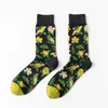 Femmes Chaussettes Pigeons Coucher De Soleil Tulipes Fleurs Oiseaux Grenouilles Et Abeilles Style Britannique Amoureux De L'art Européen Américain Long Tube Casual C08