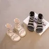 Сандалии Летние детские сандалии-гладиаторы для девочек Crystal Princess Solf Shoes Нескользящие дышащие модные детские сандалии для девочек 230628