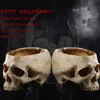 Planters Pots Resin Crafts Human Tooth Skull Teaching Skeleton Model Halloween Home Office Flower Pot Planter Skull Pot Decoration 230628