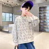 Tshirts Boys Spring Autumn Sweatshirts Kids Long Sleeve TShirt Children Teen Boy Letter Print Cotton Tops Pullover Clothes 514Year 230628