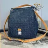 Denim -Taschen Kausaldesigner -Marke Einkaufstasche 2023 Handtaschen Mode Schulter hochwertige Tasche Frauen Brief Geldbörse Telefon Brieftasche echtes Leder