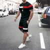 Heren Trainingspakken T-shirt Set Ronde hals 3D Print Straat Dagelijks Korte mouw Kleding Kleding 2 stuks Modieus Lichtgewicht Standaard Klassiek 230629