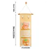 Boîtes de rangement tenture murale sac coton tissu 3 poches multicouche sur la porte placard maison cosmétiques jouets organisateur