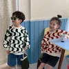 Hoodies Sweatshirts Children Clothing Kids Clothes Spring and Autumn Fashionable Wave Striped Casual Simple Loose Style Boys Girls Hoodie 230628