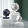 Globe Desktop Small Fan Foldbar Silent Electric Fan Home User utanför sovsal Office Desktop Fan USB Raddbar Swing Circulating Fan 5600 MA