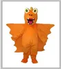 2023 Orange Long Thorn Dragon Mascot Costume Adult Halloween przyjęcie urodzinowe odzież