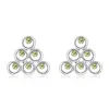 Boucles d'oreilles ER-00244 bijoux coréens pyramide plaqué argent femmes accessoires 1 dollar articles saint valentin cadeau