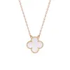 van clover necklace Lucky Four-leaf clover necklace women ins simple senior clavicle chain pendant to give girlfriend Qixi Valentines Day gift