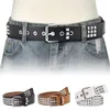 Cinture da donna a cintura hardware jeans perline quadra