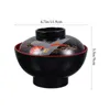 Skålar porslin restaurang lidded soppa skål japansk kök container tradition