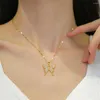 Collares pendientes dama de honor delicado Micro pavé CZ mariposa circón gargantilla moda coreana joyería de acero inoxidable para mujer