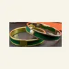 Bracciale rigido in pelle per donna Uomo Braccialetti in acciaio inossidabile al titanio Bracciali polsino di lusso Minimalista Classico Polsino di marca Uomo Donna Gioielli Regali