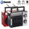 Haut-parleurs Radio portable pleine bande rétro Fm/am/sw récepteur Radio haut-parleur Bluetooth lecteur Mp3 avec lampe de poche Support Tf/carte sd/usb/aux