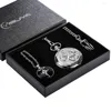 Zakhorloges Brons/Zilver/Zwart Fullmetal Alchemist Serie Horloge Sets Mannen Vrouwen Quartz Klok Vintage Hanger Ketting Geschenken