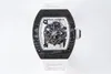 Zf Montre de Luxe RM055 watch high-tech crystalline carbon fiber limited edition case fine sandblasted grade 5 titanium as the base and bridge of the skeleton