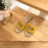 Designer Kvinnor Interlocking Cut Out Slide Sandals Brown Leather Women Slipper Sculpted Cord Platform Sole Luxury Shoes 03