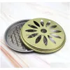 Pest Control Stainless Steel Mosquito Coil Holder Fireproof Sandalwood Incense Burner Indoor Outdoor Cam Use Portable Repellent Drop Dhjnj