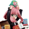 Minifig Anime Spy X Famille Anya Figure Jouets Loid Yor Forger Chibi Anua Figure Avec Base Figurine PVC Modèle Poupées Jouet Cadeaux Pour Enfants J230629