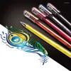 Glitter Gel Color Butterfly Pen 4/8color Set Gloss Metal Two Monochrome K110 Peinture Encre 1.0 Mm