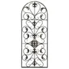 Arched Wrought Iron Wall Art Sculpture Vintage Tuscan Indoor Outdoor Gate Decor