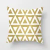 Подушка/декоративная золотая квадратная наволочка с геометрическим принтом, автомобильный диван, простые украшения для дома, R230629
