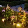 Tuindecoraties Solar Gieter Lichten Hangende Waterkoker Lantaarn Lichtsnoer Waterdicht Zonne-verlichting voor Tuin Bloem Bed Decor Retro Lamp 230628