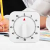 2024 Kitchen Timer 60 Minutes Count Down Alarm Reminder White Square Shape Mechanical Timer Mechanical Magnetic Timer Kitchen Gadgets