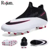 Säkerhetsskor Size3649 Vuxen FGTF Soccer Nonslip Long Spike Football Boots Young Kids High Ankle Cleats Grass Sock Mouth Sneakers 230628